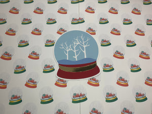 Red Truck Snow Globe Paper & Snow Globe Die Cut