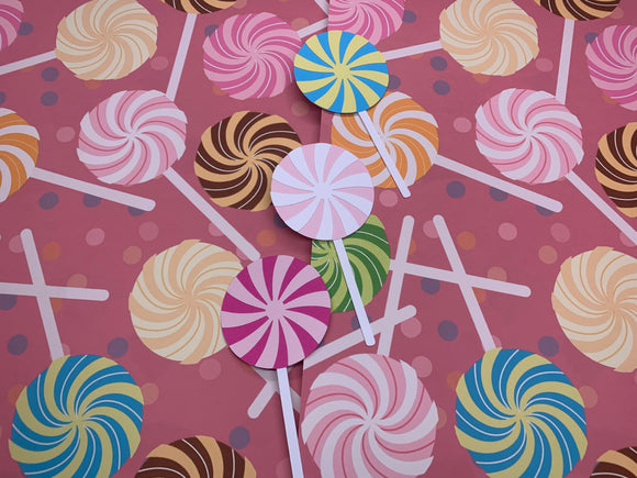 Lollipops Seamless Pattern Paper & Lollipops Die Cut