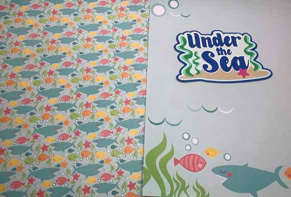 Underwater Scene Pattern Paper & Under the Sea Title Die Cut
