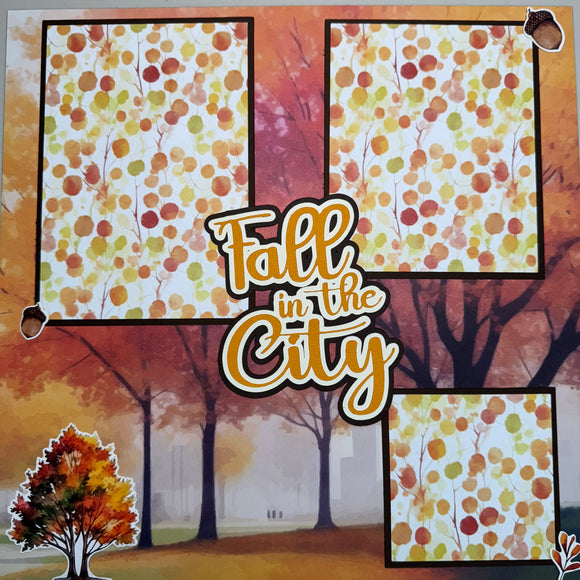 Fall in the City 1 Page Layout