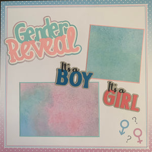 Gender Reveal 1 page Layout