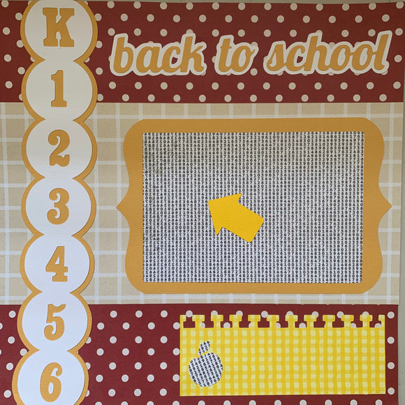 Back to School 1 page Layout