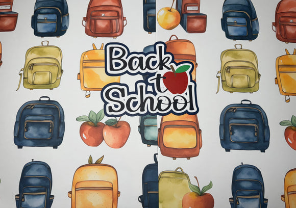 Back to School Paper & Back to School Die Cut