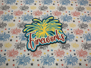 White Fireworks Paper & Fireworks Title Die Cut