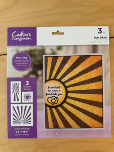 Sun Rays Plastic Stencil Set