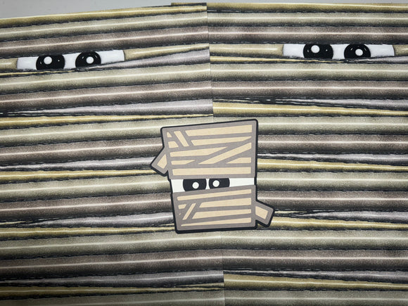 Mummy Inflated Pattern Paper & Mummy Face Die Cut