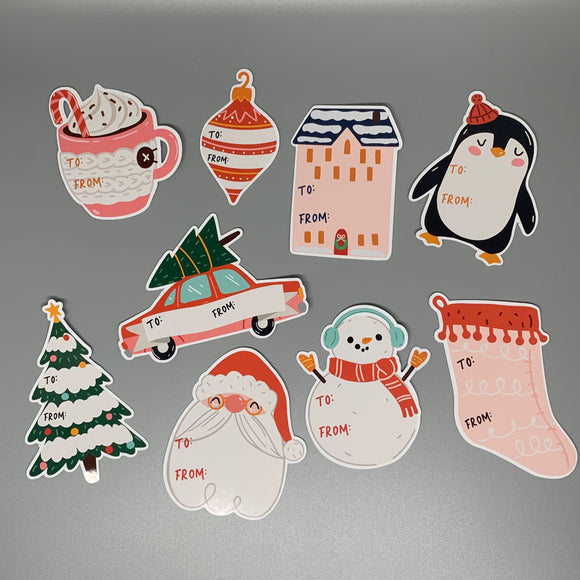 Holiday Sticker Tags - Assorted