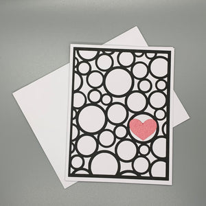 Love Bubbles and Heart Card