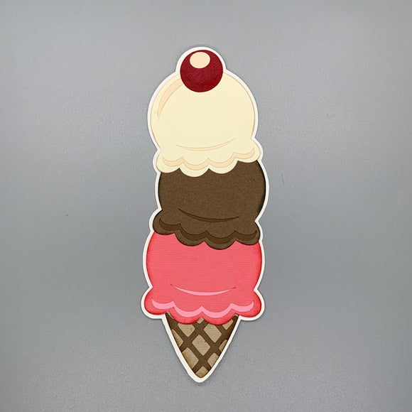 Ice Cream Cone Triple Scoop