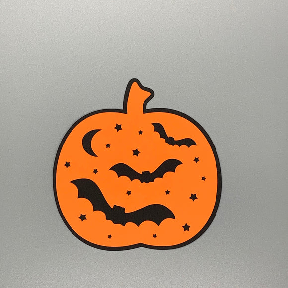 Bats Carved Pumpkin
