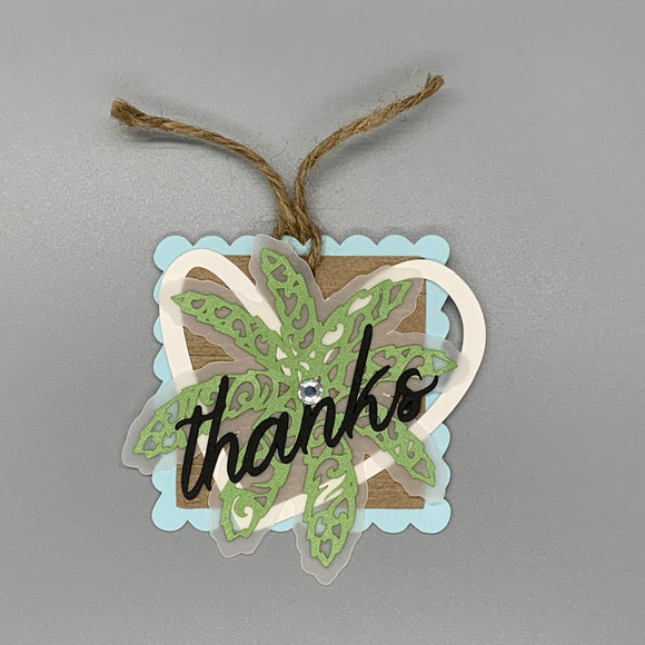 Thanks with Palm Tree Gift Tag